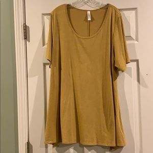 Lularoe perfect tee 2xl heathered gold